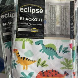 New Blackout Curtains With Dinosaurs  42x63