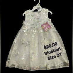Blueberi  White Dress Size 3T