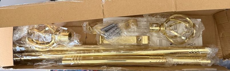 Gold Curtain Rods for Windows 32-50 inch
