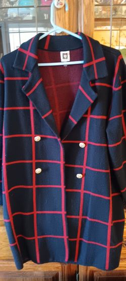ANNE KLIEN WOMENS SWEATER COAT