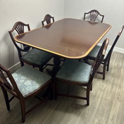 Vintage Wooden Table And Chairs 
