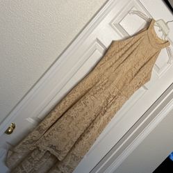 Size Large Champagne High Low Dress
