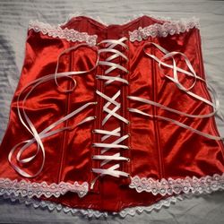 Satin Red Corset