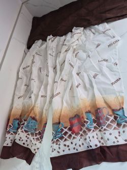 Coffee Theme Kitchen Curtains
