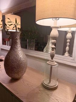 Gold mirror mosaic vase