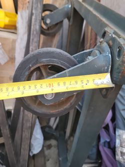 Heavy metal rolling cart for wood planks granite Slab carpet rolls lumber