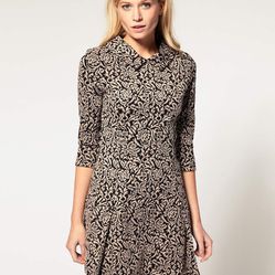 ASOS fit and flare jacquard dress, size 4