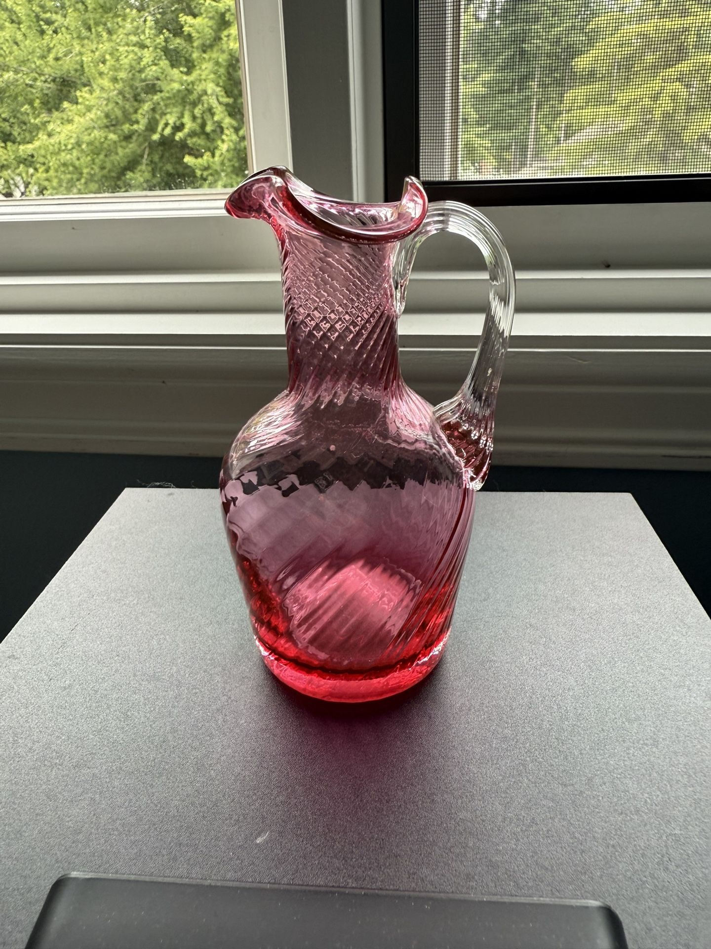 Pilgrim Glass Cranberry Cruet