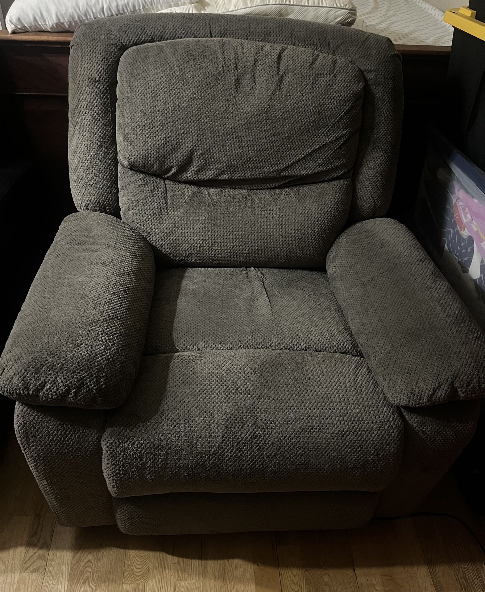 Grey/Green Reclinable Sofa Chair