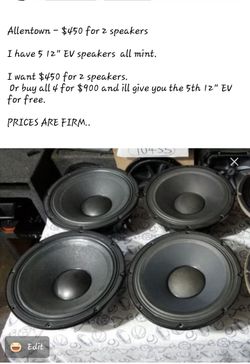 12" EV speakers