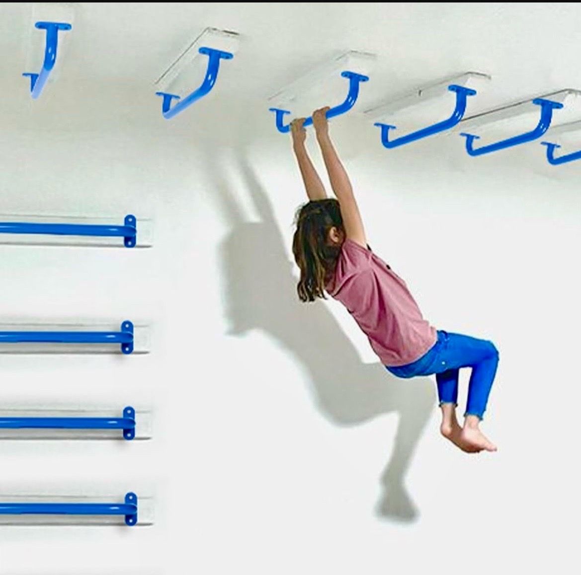 17 Inch 6 Pieces Blue Metal Safety Handles for Outdoor Playground - Playset Accessories Handles, Swing Sets Attachment Grab Bars, Kids Retails $59.99