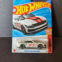 Hot Wheels Then And Now White Ford Mustang Dark Horse 