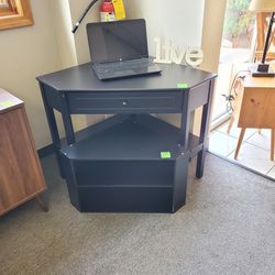 Black Corner Desk / Matching Shelf 