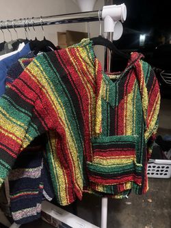Mexican Baja Hooded Ponchos