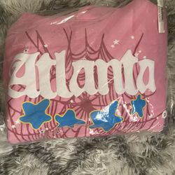 Pink atlanta sp5der hoodie size m