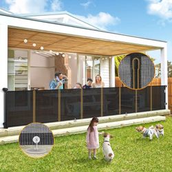 New In Box! Amazkrus Retractable Mesh (150”x34”) Baby / Dog Gate $40 (#1232)