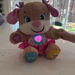 Fisher-Price Laugh & Learn Smart Stages Sis Puppy Plush Learning Toy for Baby, Infants and Toddlers, 6 months and up
