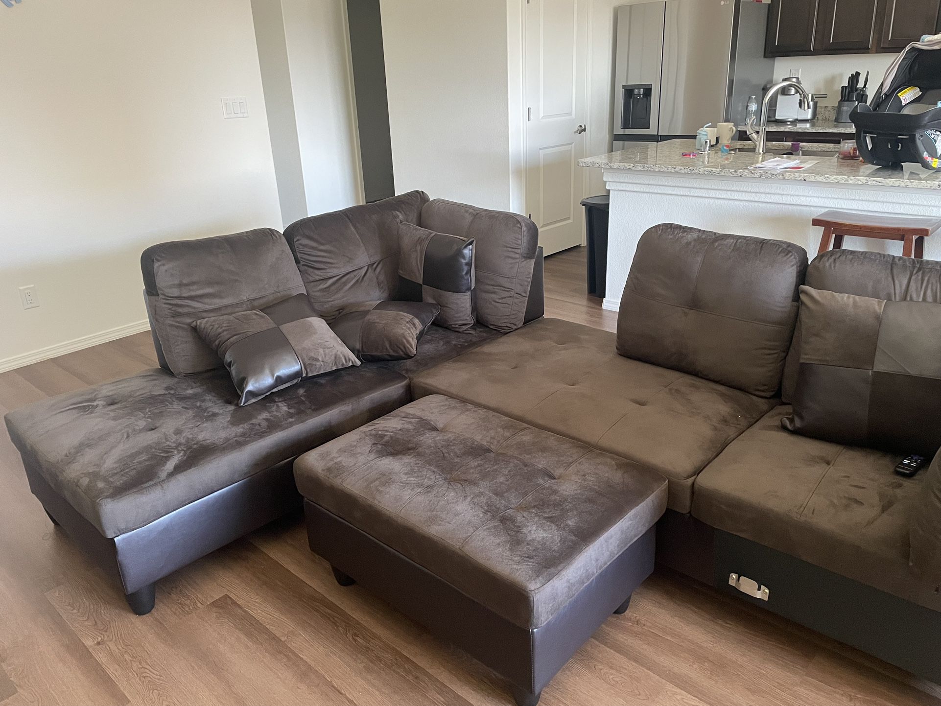 New Brown Sectional Couch 