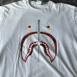 BPAE Color Camo Shark T-shirt White/Red