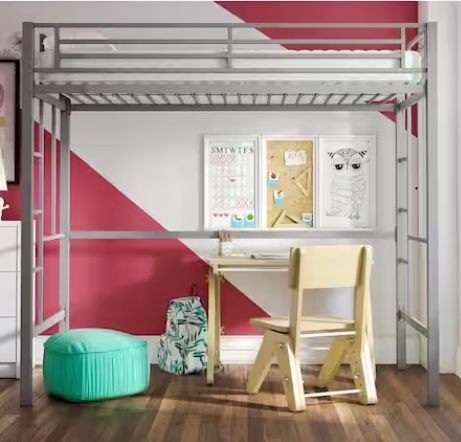 Metal Loft Bed (Twin)