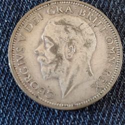 1927 Great Britain One Shilling Silver Coin!