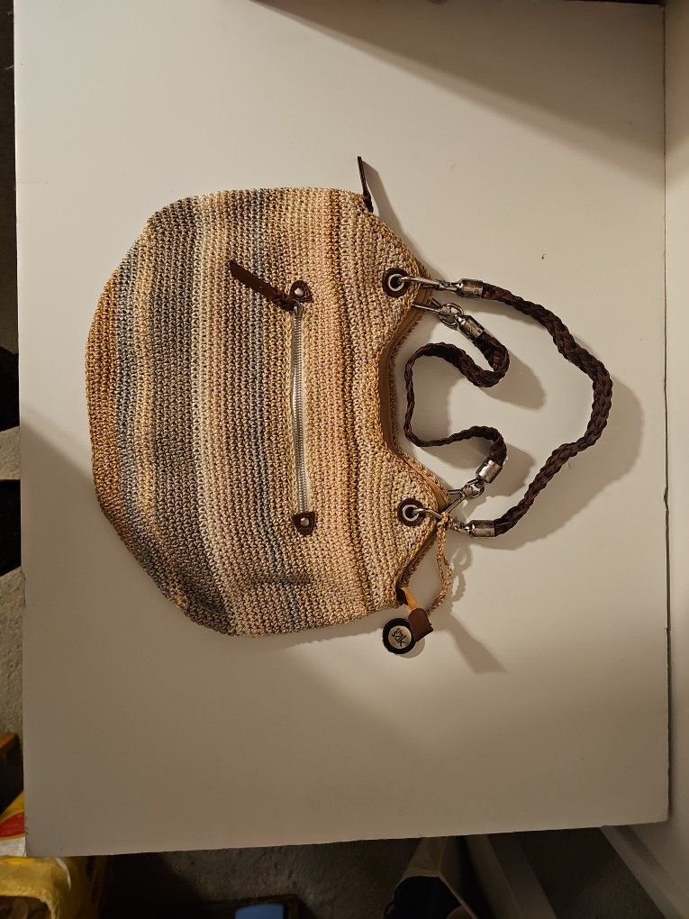 The Sak Indio Crochet Vintage Blue Hobo shoulder bag