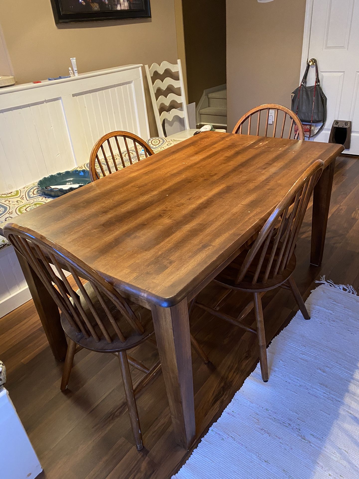 Dining table and chairs