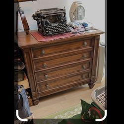 Solid Wood two Draw Filing Cabinet