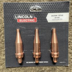 Lincoln Electric Medium-Duty Cutting Tips, 3-Pack, Acetylene (Victor Style), V3-101, Model# KH405
