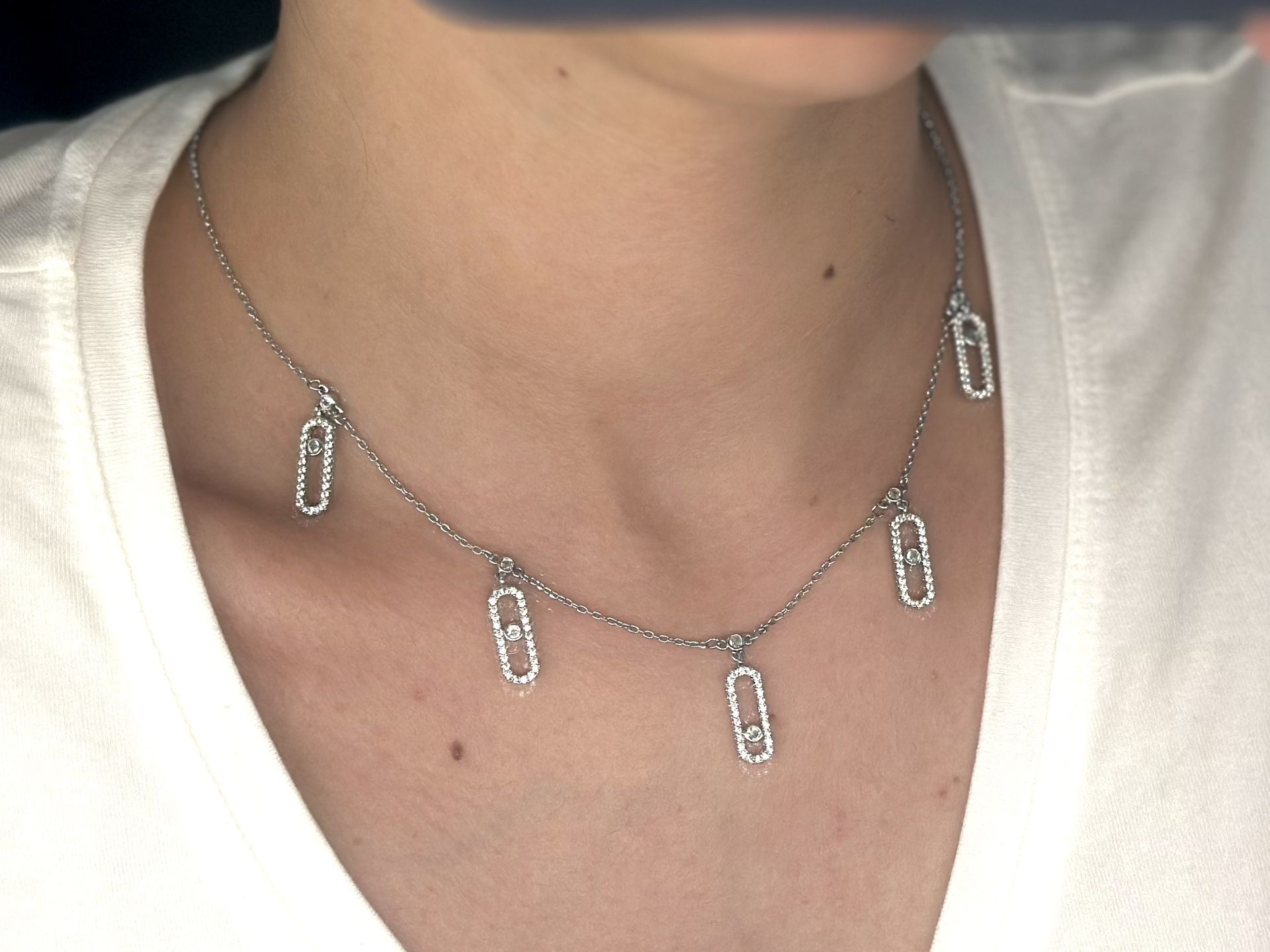 Luxury Necklace Pendant For Women Messika Uno Tassel Move Minimalist Modern Party Prom Event Birthday Gift