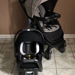 LIKE NEW GRACO MODES TRAVEL SYSTEM STROLLER CAR SEAT AND BASSINET 3 IN 1