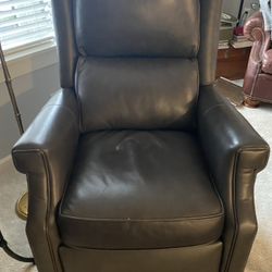 Bradington-Young Leather Grey 3-Way Recliner