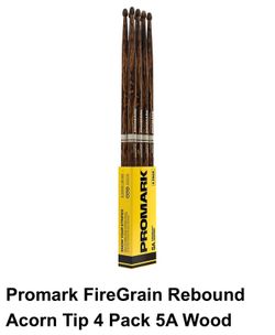 Promark FireGrain Rebound Acorn Tip 4 Pack 5A Wood
