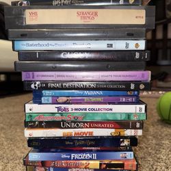Lots of different genres of dvds