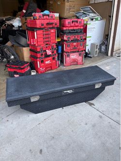 TrailFX Black Steel Truck Bed Tool Box –