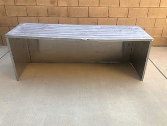 custom-made rectangular table.