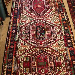 Handmade Rug From Iran 6ft By 4ft Wool And Silk Material 
