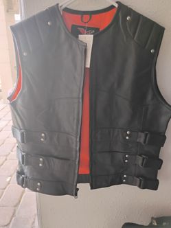Men's leather vest