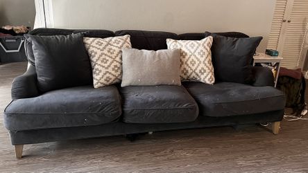 Abigail IV Estate Sofa (Velvet - Down) Living Spaces