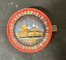 Vintage Corn Palace Roulette Wheel Souvenir Belt Buckle — Mitchell, South Dakota