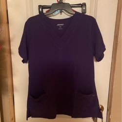 Jockey L Purple Scrub Shirt