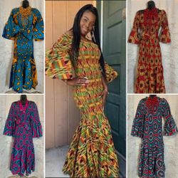 African Print Mermaid dresses 