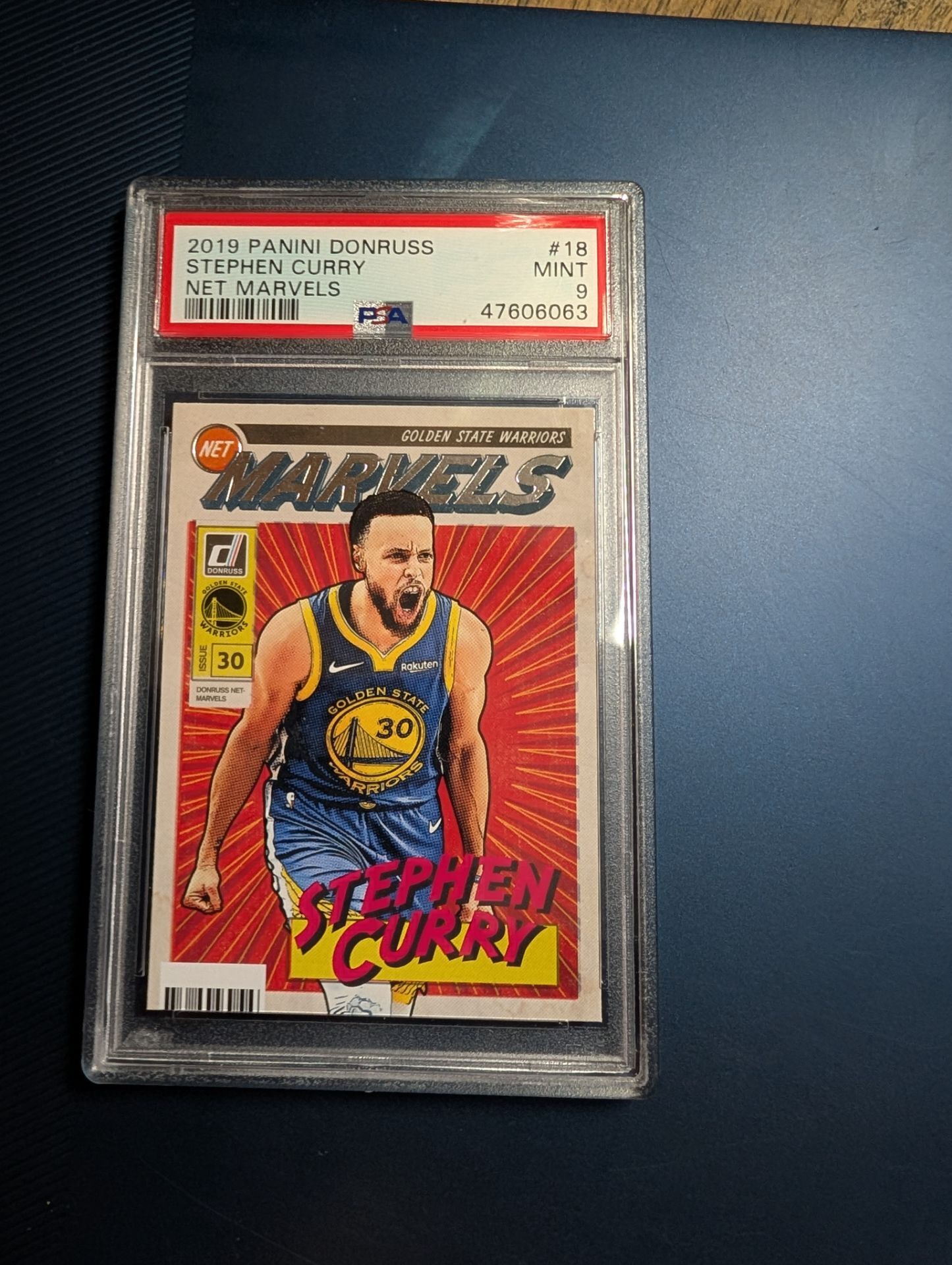 Stephen Curry 2019 donruss net marvels PSA 9