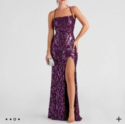 Sequin Mesh Formal Dress