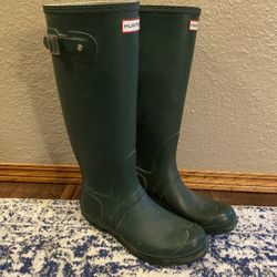 Hunter Boots Heels Worn Don’t Leak Size 6