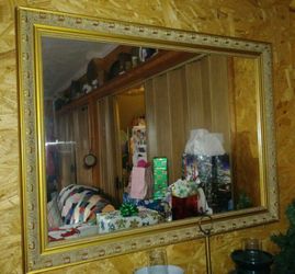 LARGE GOLD MIRROR 32" X 24"