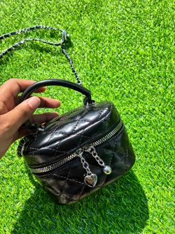 Mini Quilted Black Vanity Crossbody Bag