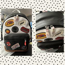 coach backpack marvel West in Signature Canvas with Patches Clothing, Shoes & Accessories Marvel Coach Spiderman Backpack Loungefly