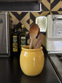 Honey Pot Ceramic Utensil Jar