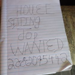 House Sitting Jop Needed